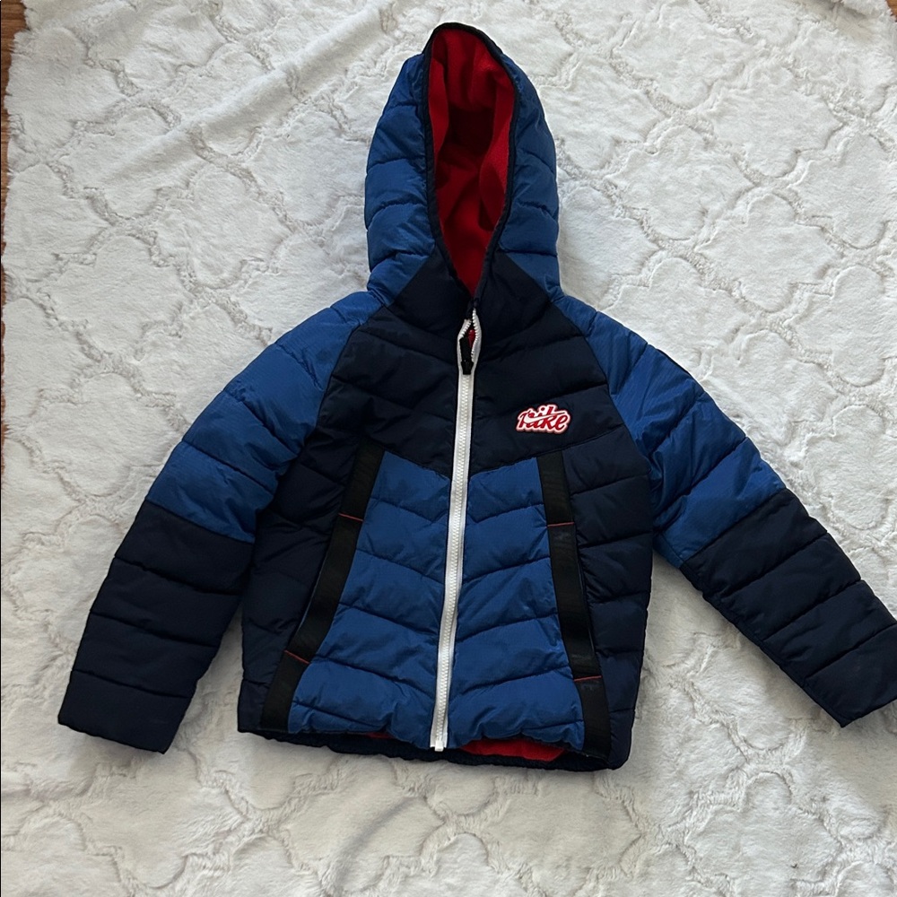 Nike Kids Blue and Black Puffer Jacket